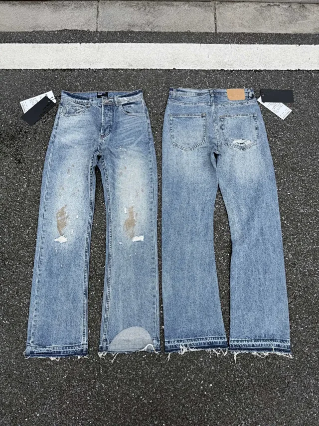 Purple Brand Jeans Distressed flared with frayed hems product detail image 8