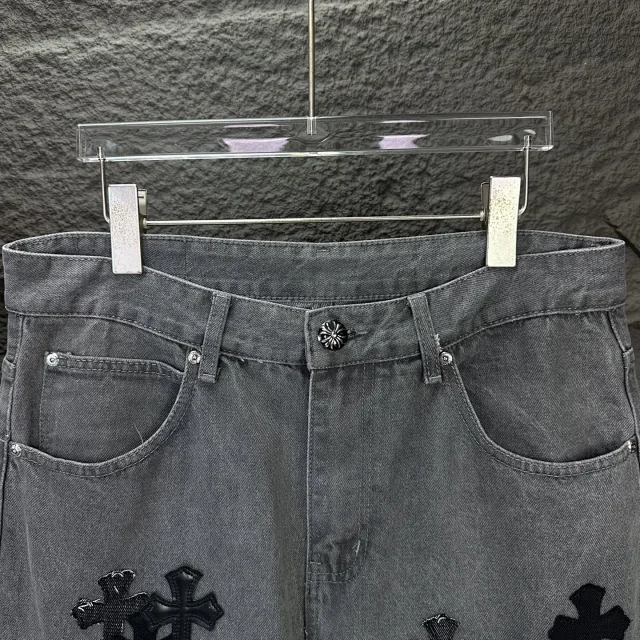 Unbranded Jeans Washed cross-appliqué product detail image 4