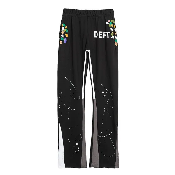 Gallery Dept Paint-Splatter Orange Sweatpants - 28