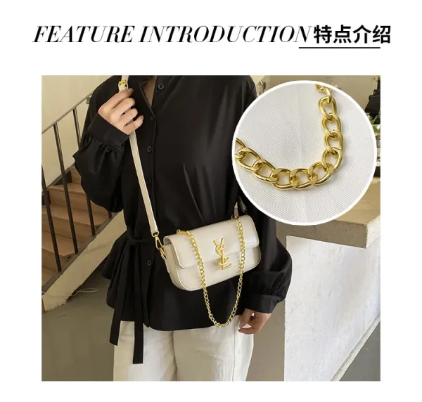Saint Laurent Toy Loulou Chain Bag Black - 9