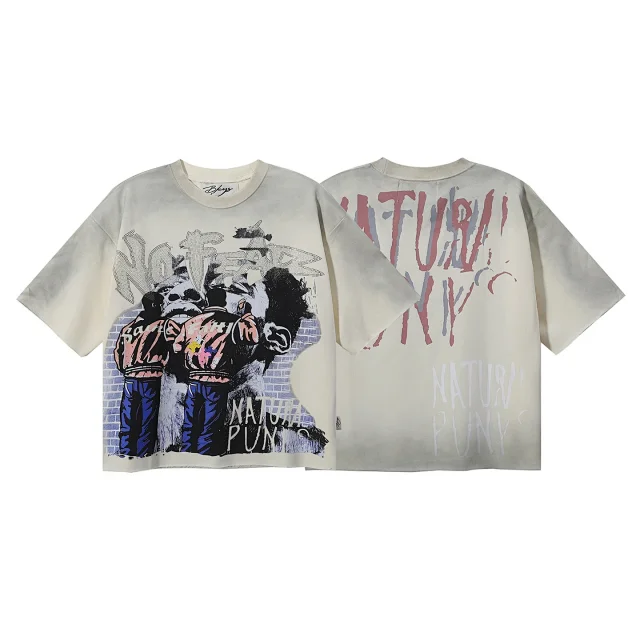 BKYS T-Shirts Oversized graphic-print short-sleeve T-shirt product detail image 27