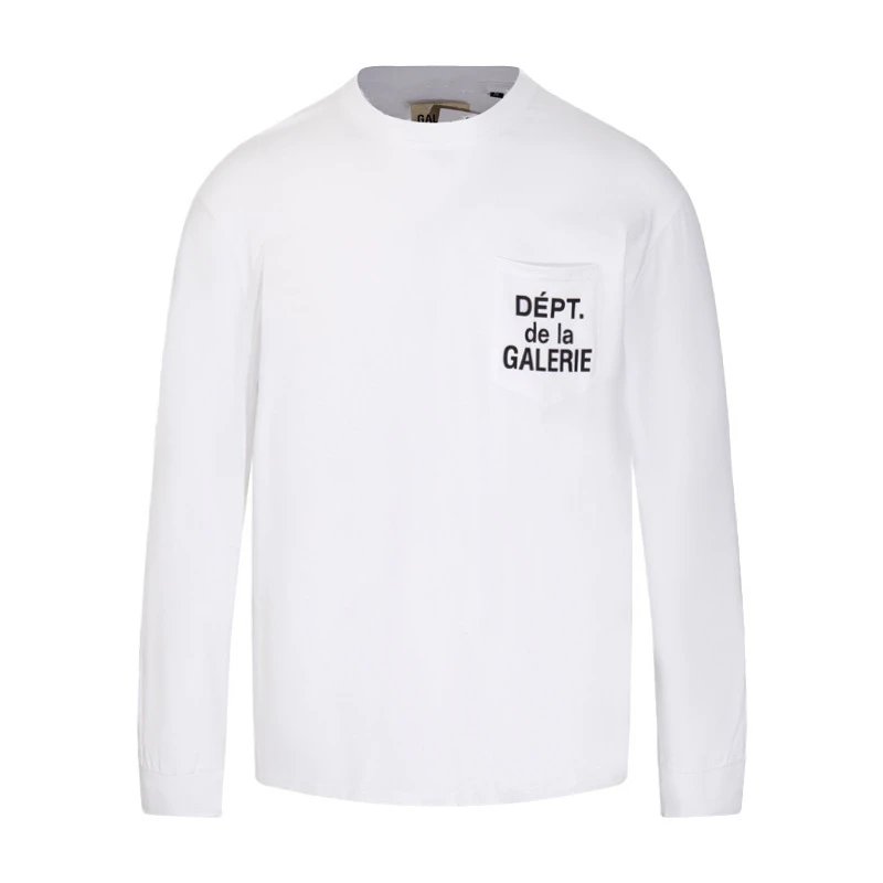 Gallery Dept. T-Shirts Long-Sleeve Pocket Graphic T-Shirt — white