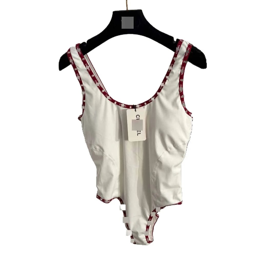 Chanel Swimwear Logo-trim one-piece swimsuit image 5