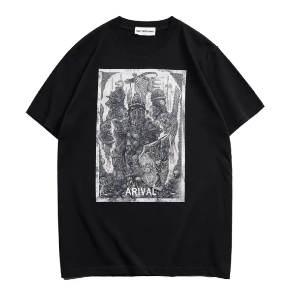 Design West Point Snail Arival Graphic Print Black T-Shirt T-Shirts - 1