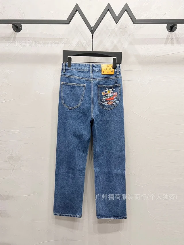 Louis Vuitton Jeans Straight-Leg Graphic Patch product detail image 11