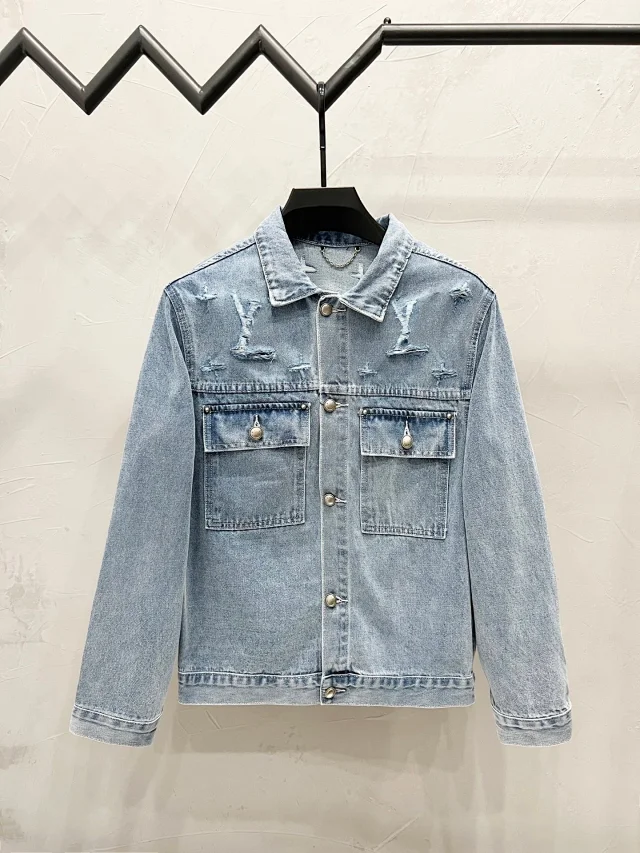 Unbranded Jeans Distressed monogram-pattern denim product detail image 3