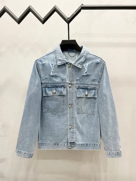 Design Checkerboard Washed Denim Jeans - 4