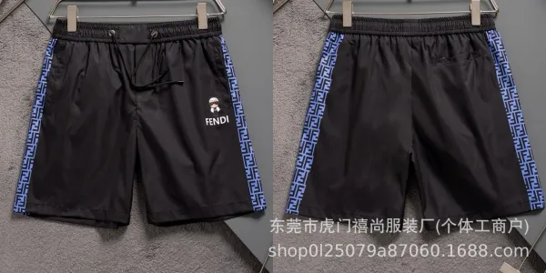 Fendi FF Monogram Print Shorts Black / White - 21