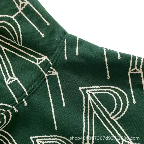 Philipp Plein PP Logo All-Over Print Hoodie Army Green - 14