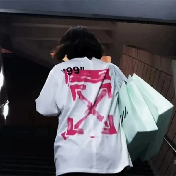 Off-White Arrow Gradient Print White T-Shirt - 16