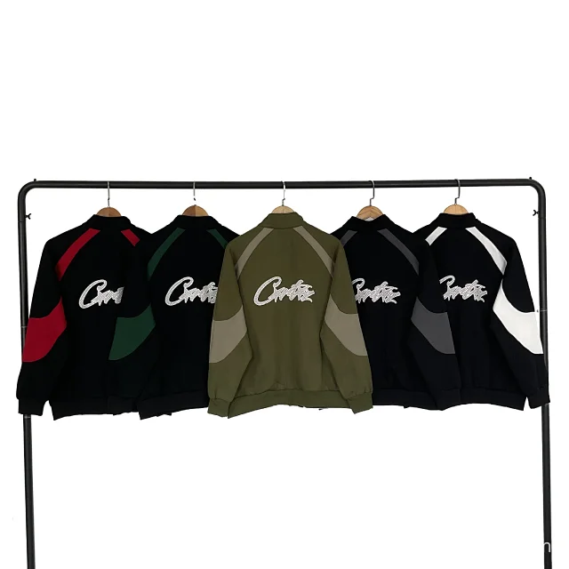 Unbranded Jackets Color-block curved-panel snap-front jacket product detail image 2