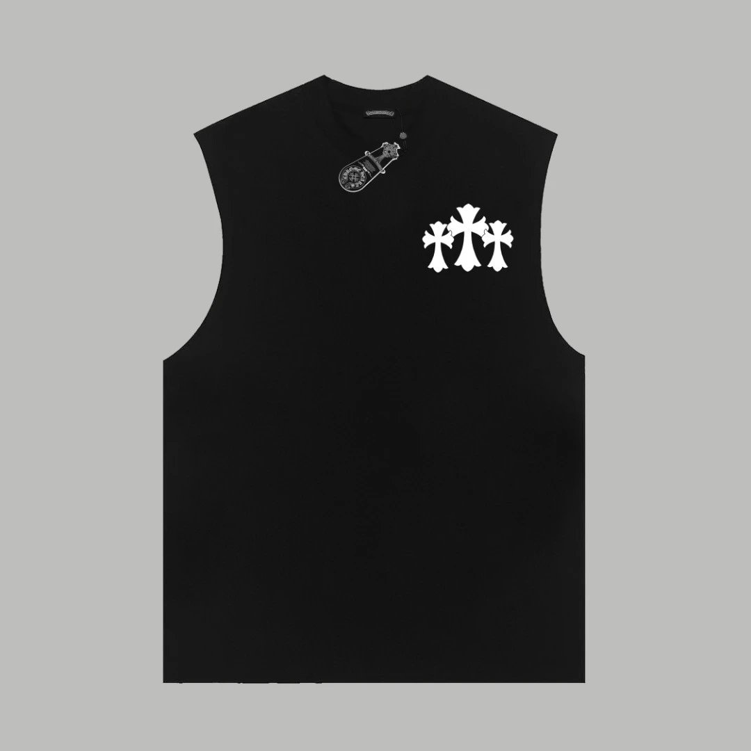 Chrome Hearts Vests Cross Graphic Sleeveless Vest image 5