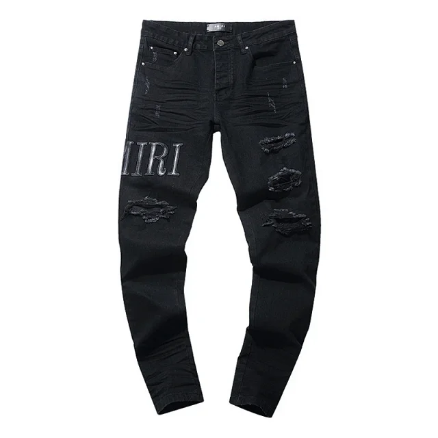 Amiri Jeans Distressed patchwork slim-fit product detail image 30