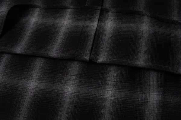 Design Plaid Shirt with Graphic Patches Black / Gray - 11