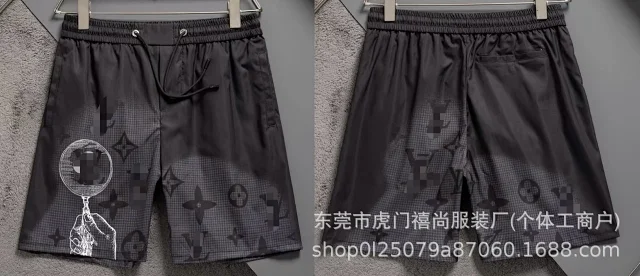 Louis Vuitton Shorts Monogram Print Drawstring product detail image 3