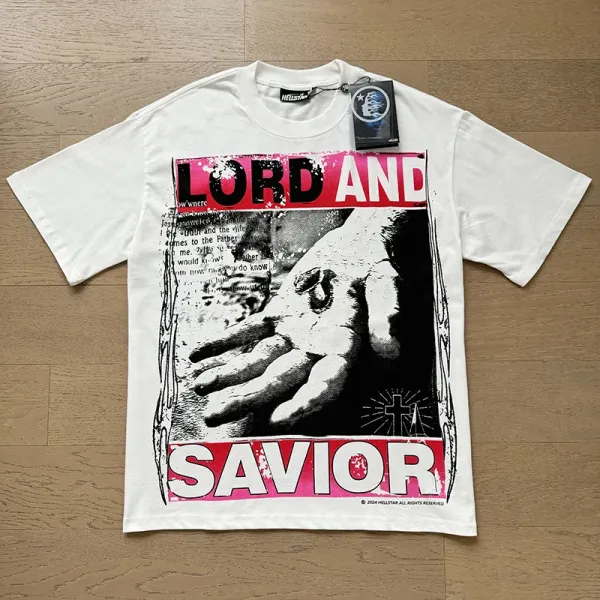 Hellstar x WWE Rey Mysterio 9-Mask Grid White T-Shirt - 9