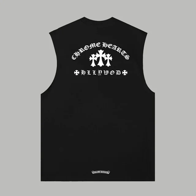 Chrome Hearts Vests Cross Graphic Sleeveless Vest product detail image 3