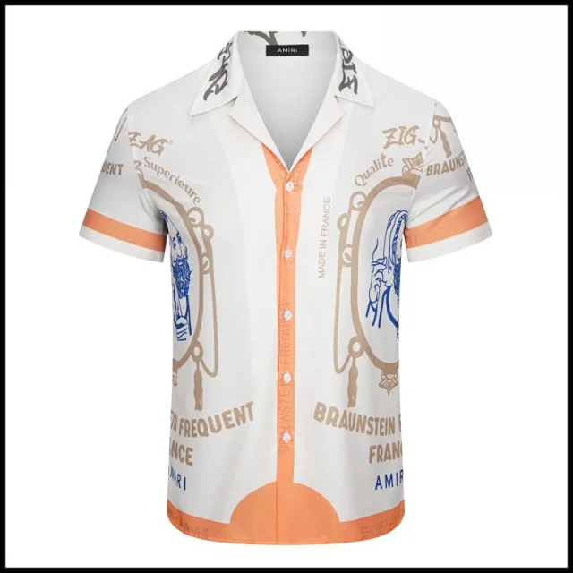 AMIRI Shirts Short-Sleeve Button-Up Graphic Print Shirt product detail image 17