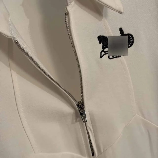 Unbranded Dresses Short-sleeve collared zip-front midi dress with side slit product detail image 7