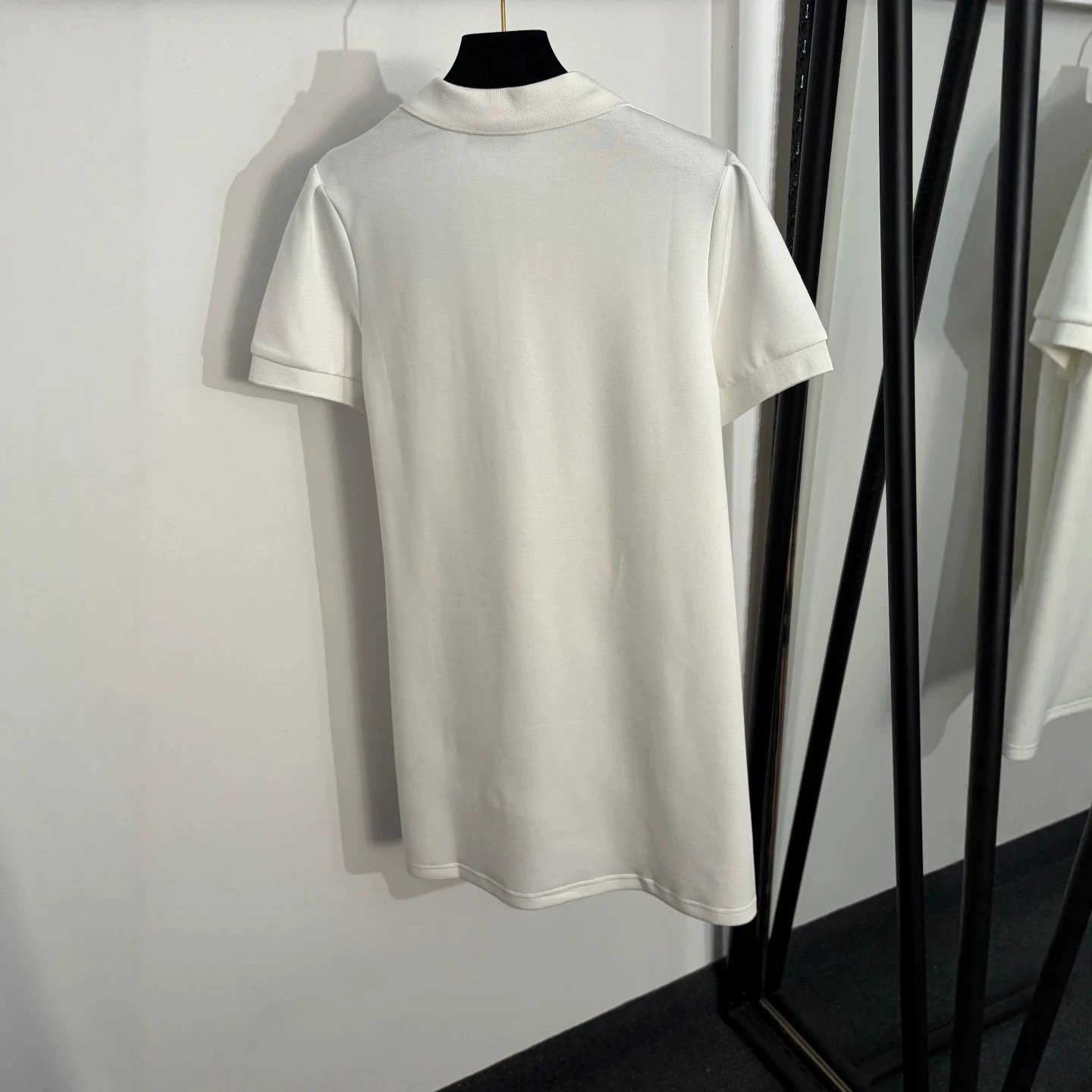 Prada Dresses Short-Sleeve Polo Dress with Triangle Logo Plaque image 3