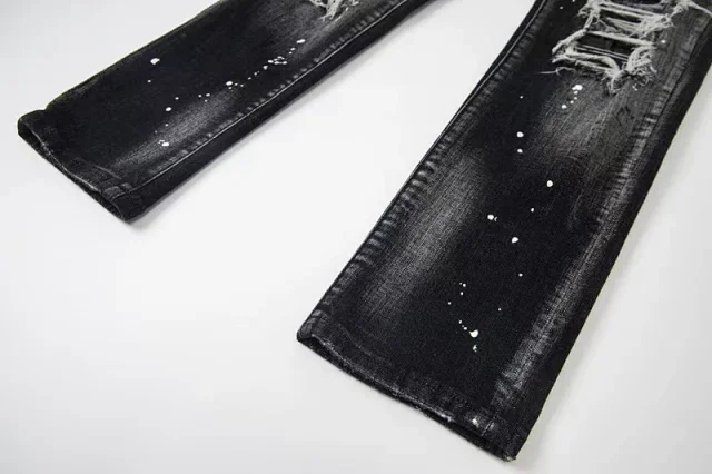 Unbranded Jeans Ripped graffiti-print slim-fit product detail image 24