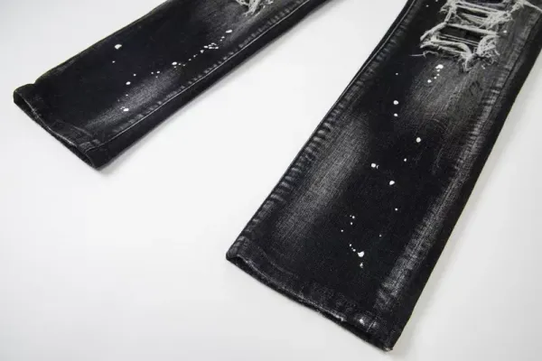 Dsquared2 Distressed Paint-Splatter Black Jeans - 25