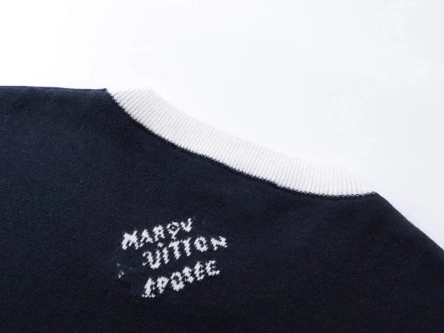 Louis Vuitton Knitwear Short-Sleeve Intarsia Jacquard Knit Top product detail image 5