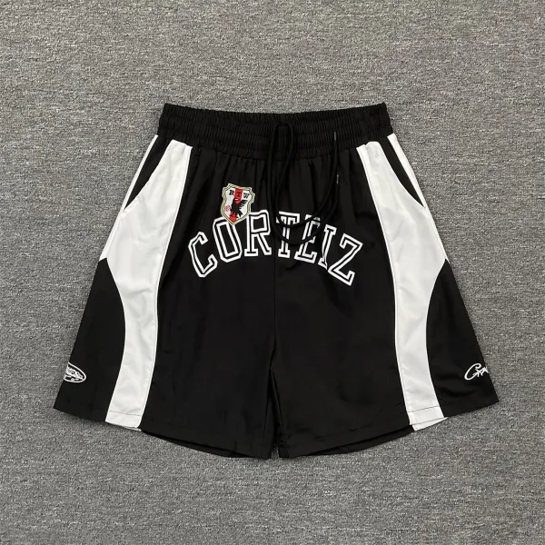 Corteiz Arch Logo Shorts Black / White - 7