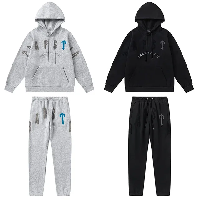Trapstar Tracksuits Hooded tracksuit with gradient logo print and zip-hem joggers product detail image 7