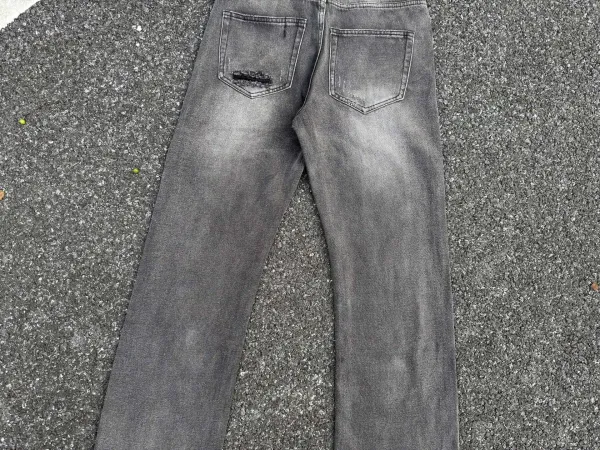 Enfants Riches Déprimés Distressed Gray Straight-Leg Jeans - 40