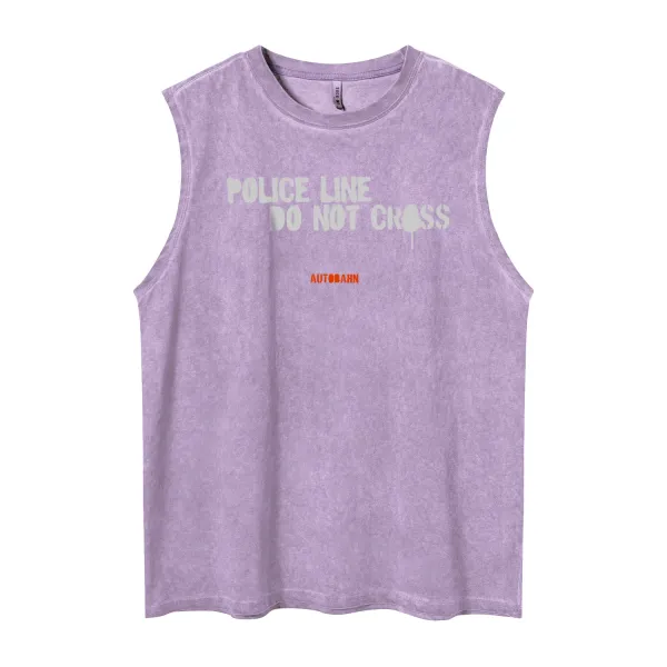 Design Blood Sweat & Tears Graphic Print Pink Acid Wash Vest Top - 4