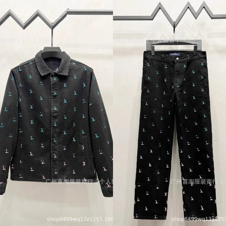 Louis Vuitton Matching Sets Monogram Denim Jacket and Jeans Set image 4