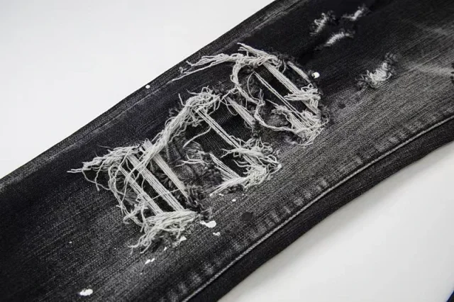 Unbranded Jeans Ripped graffiti-print slim-fit product detail image 23