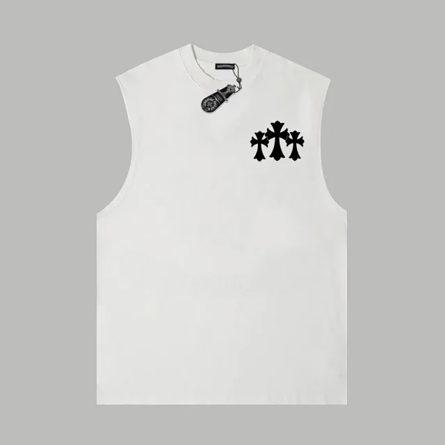 Chrome Hearts Vests Cross Graphic Sleeveless Vest product detail image 9