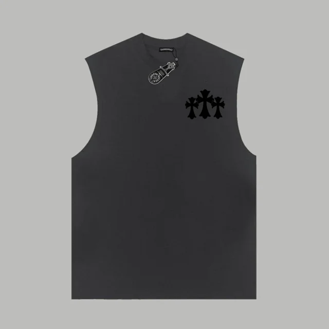 Chrome Hearts Vests Cross Graphic Sleeveless Vest product detail image 16