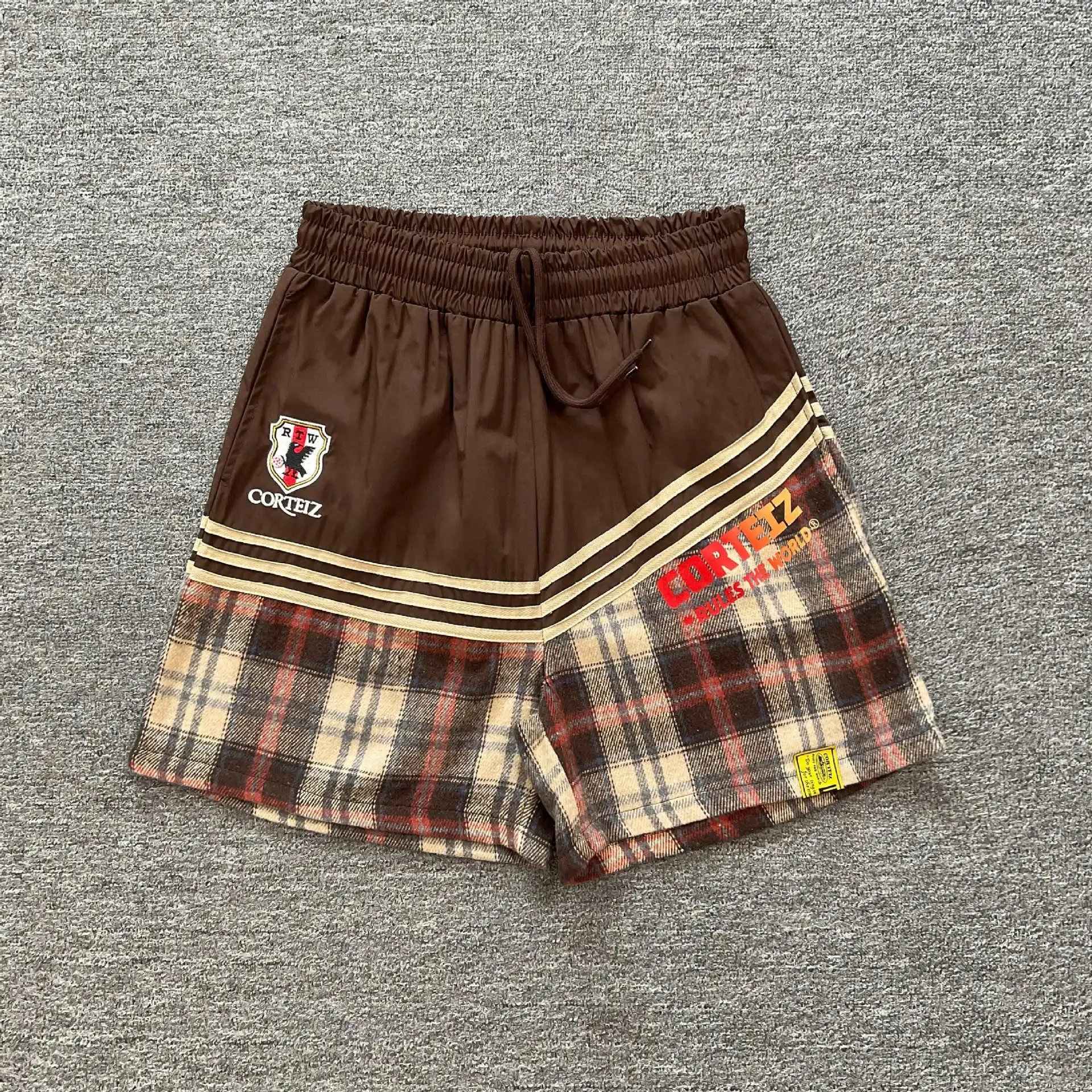 Corteiz Shorts Plaid Panel Drawstring image 3