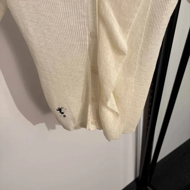 Unbranded Knitwear Short-Sleeve Button-Front Knit Cardigan with Sailor Collar product detail image 5