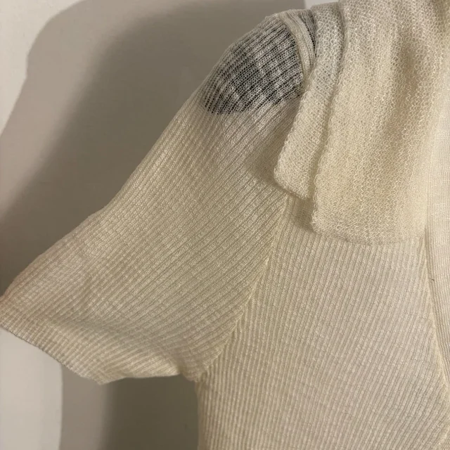 Unbranded Knitwear Short-Sleeve Button-Front Knit Cardigan with Sailor Collar product detail image 6