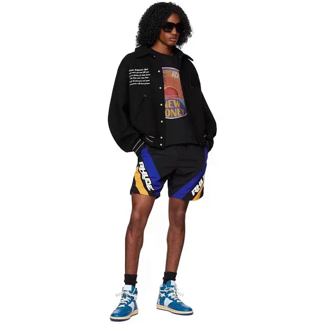 Unbranded Shorts Drawstring with diagonal color-block panels product detail image 3