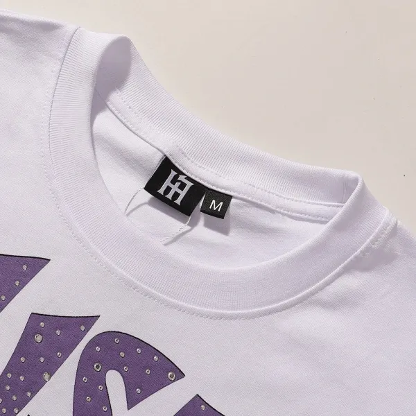 hA. Life Hustlers Graphic Print White T-Shirt - 7