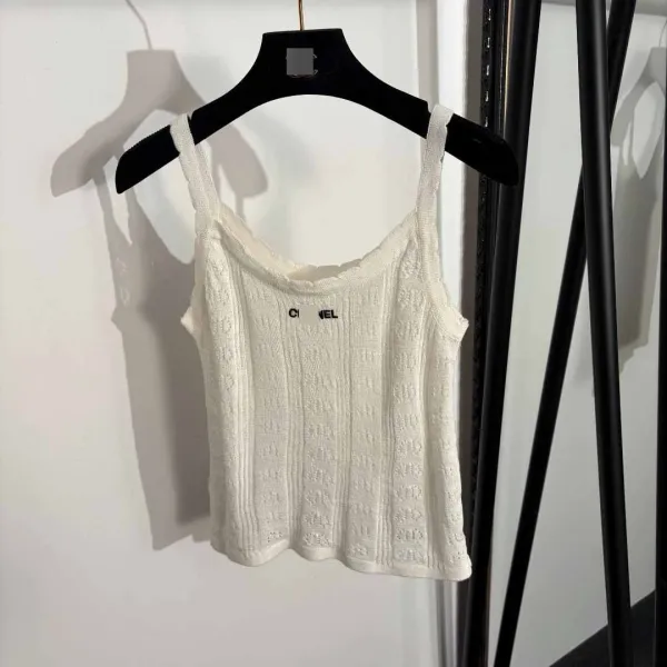 Chanel Knit Camisole and Cardigan Set Pink - 7