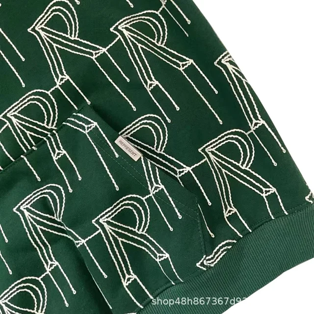 Represent Hoodies & Sweatshirts All-Over R Logo Print Pullover Hoodie product detail image 15