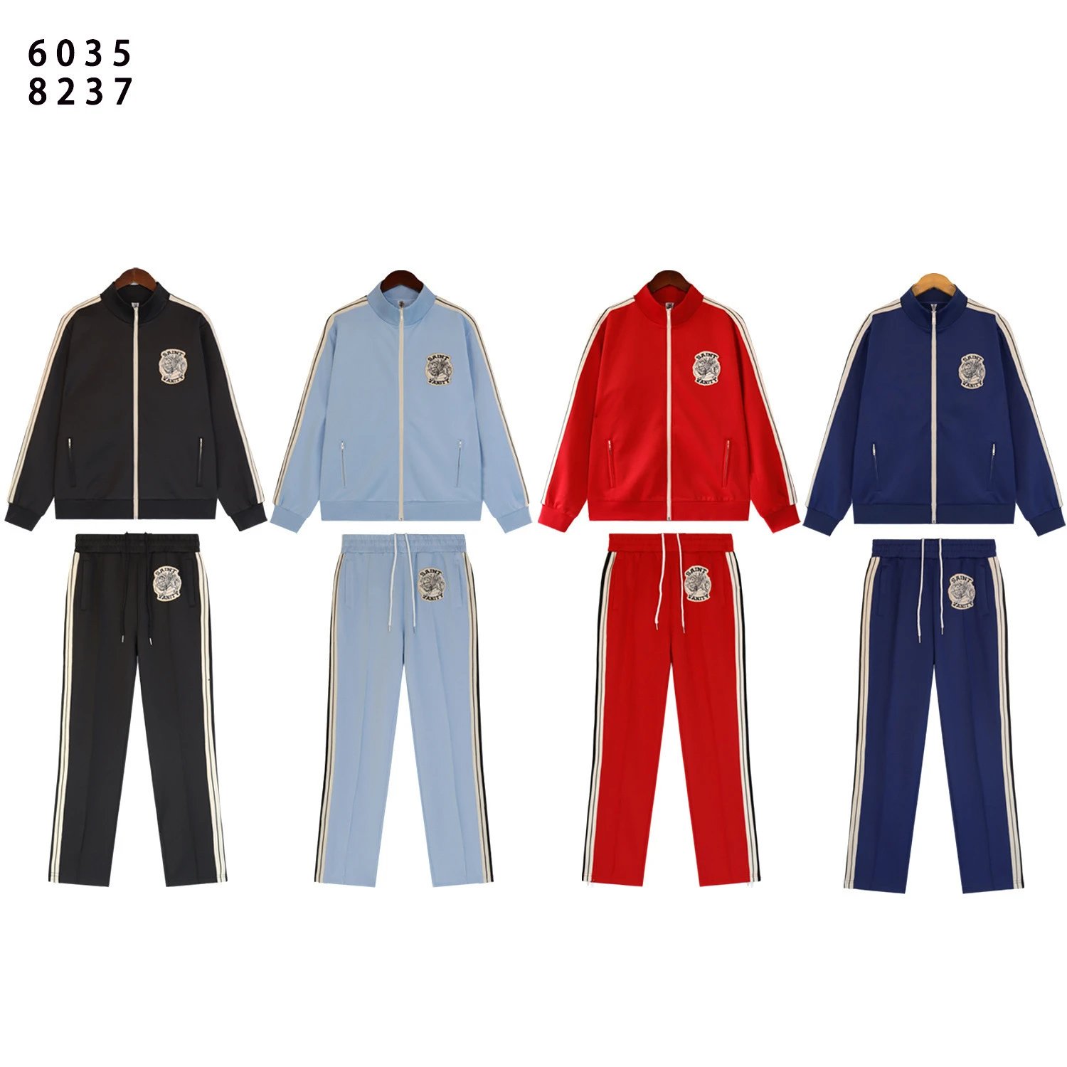 Saint Vanity Tracksuits Zip-up track jacket and striped pants set image 2
