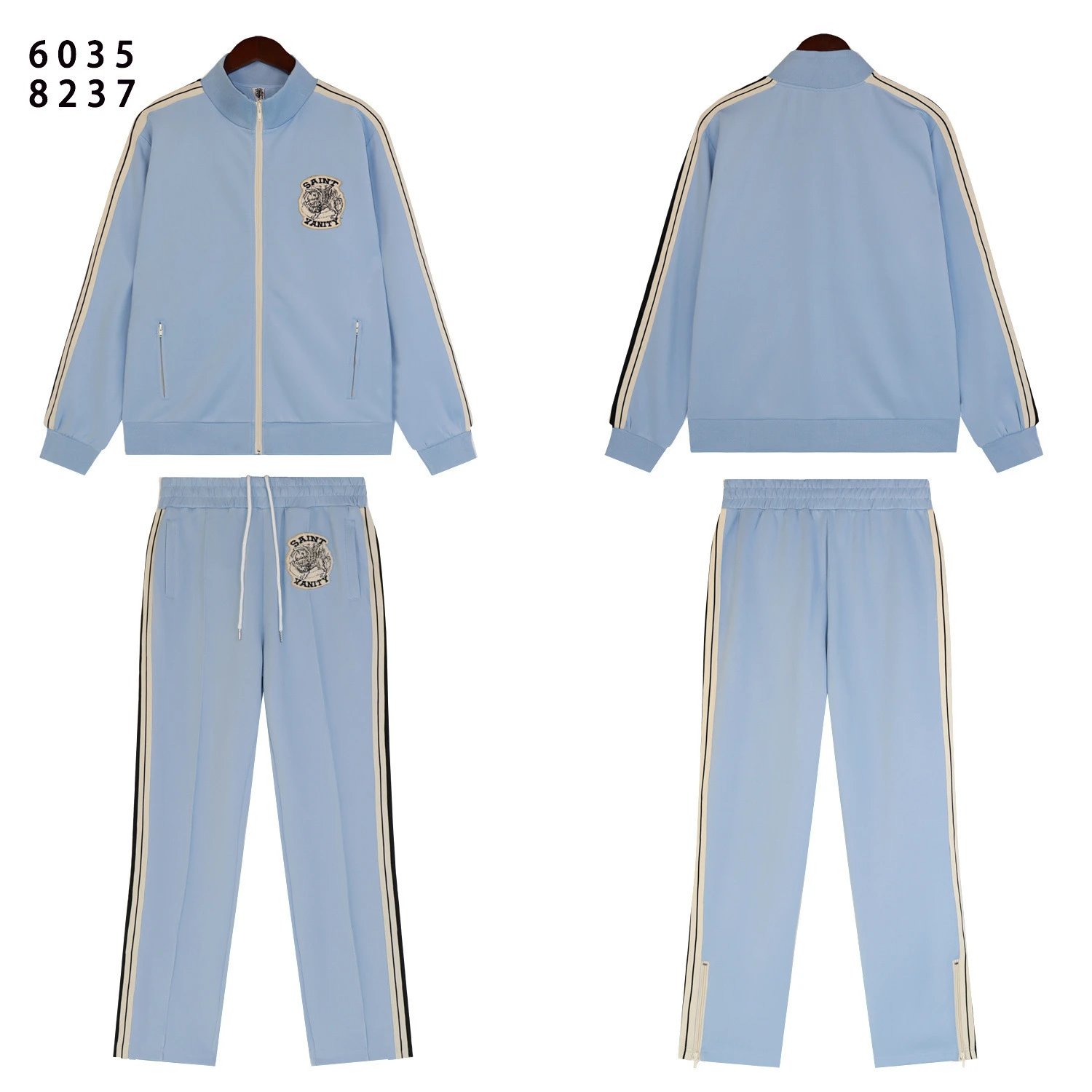Saint Vanity Tracksuits Zip-up track jacket and striped pants set image 4