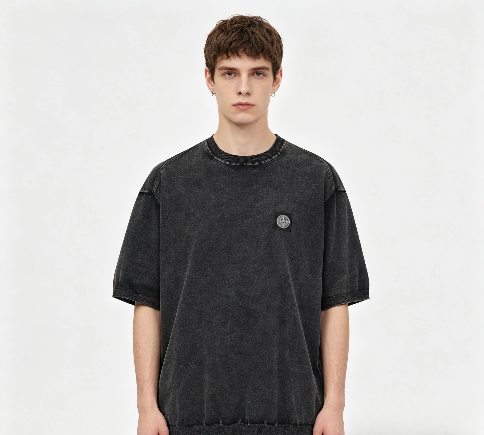Stone Island Shadow Project Washed Black T-Shirt - 9