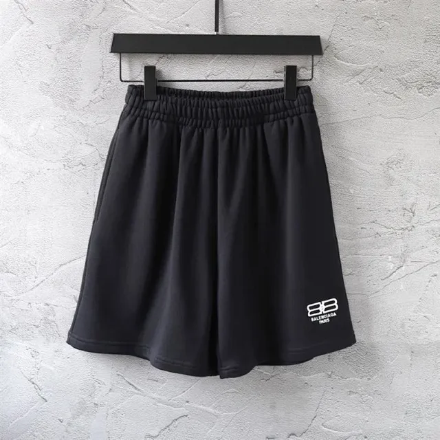 Balenciaga Shorts Layered elastic-waist with plaid waistband product detail image 4