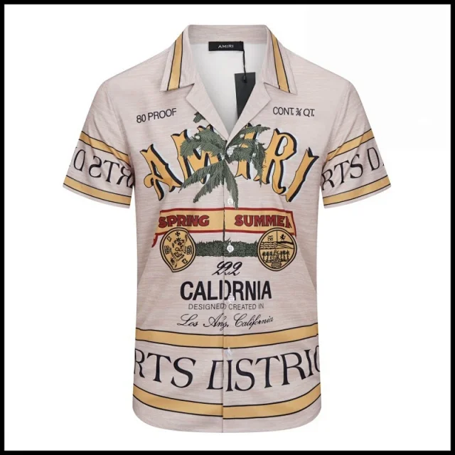 AMIRI Shirts Short-Sleeve Button-Up Graphic Print Shirt product detail image 13