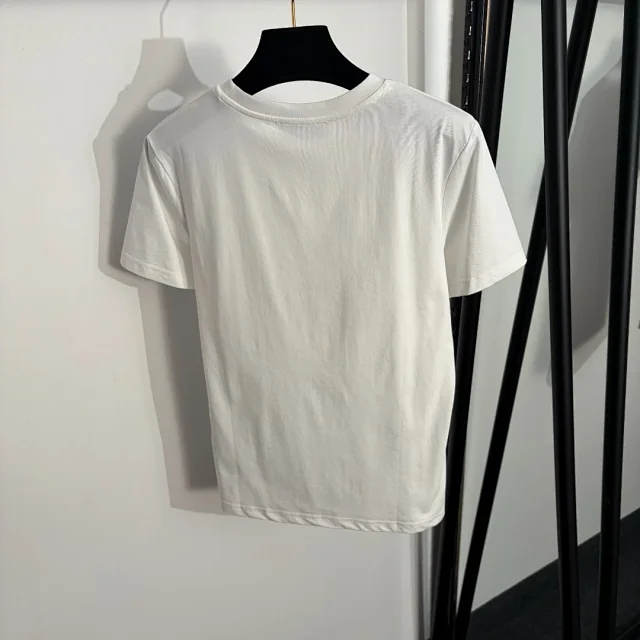 Unbranded T-Shirts Sequin-embroidered graphic crew-neck short-sleeve T-shirt product detail image 3