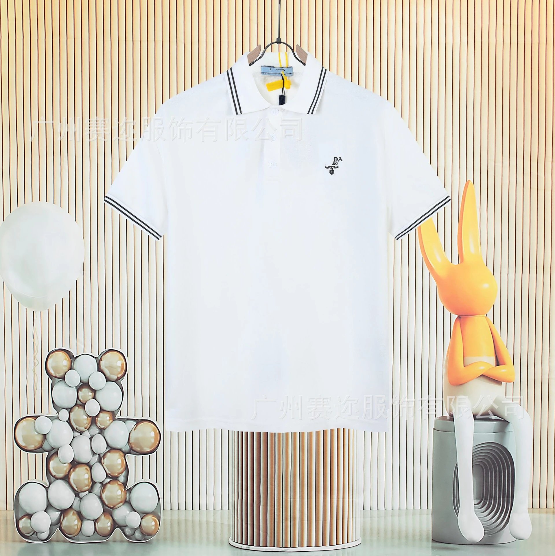 Unbranded Shirts Short-Sleeve Polo Shirt with Contrast Trim and Chest Pocket — P 032 white