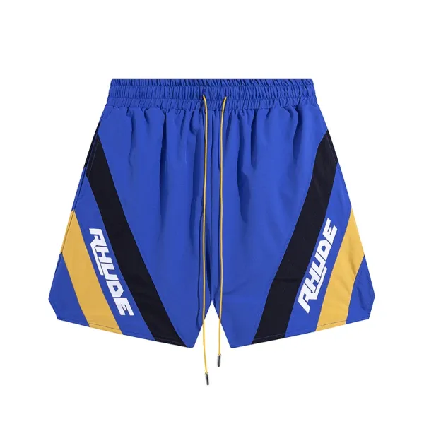 Rhude Panelled Track Shorts Burgundy - 7